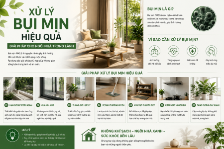 XỬ LÝ BỤI MỊN HIỆU QUẢ: GIẢI PHÁP GIÚP NGÔI NHÀ LUÔN TRONG LÀNH