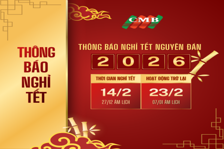 CMB GROUP - THÔNG BÁO NGHỈ TẾT NGUYÊN ĐÁN